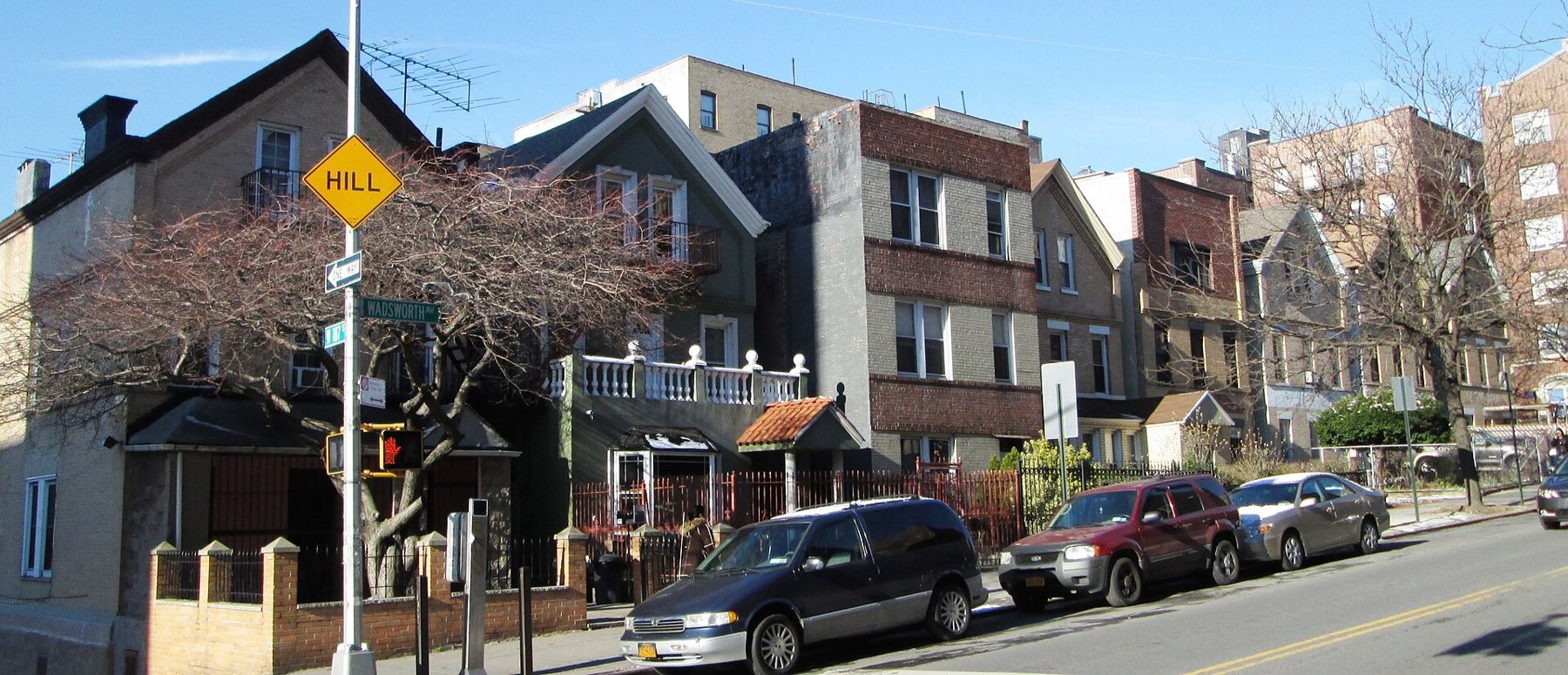 Row houses on Wadsworth Avenue, Manhattan